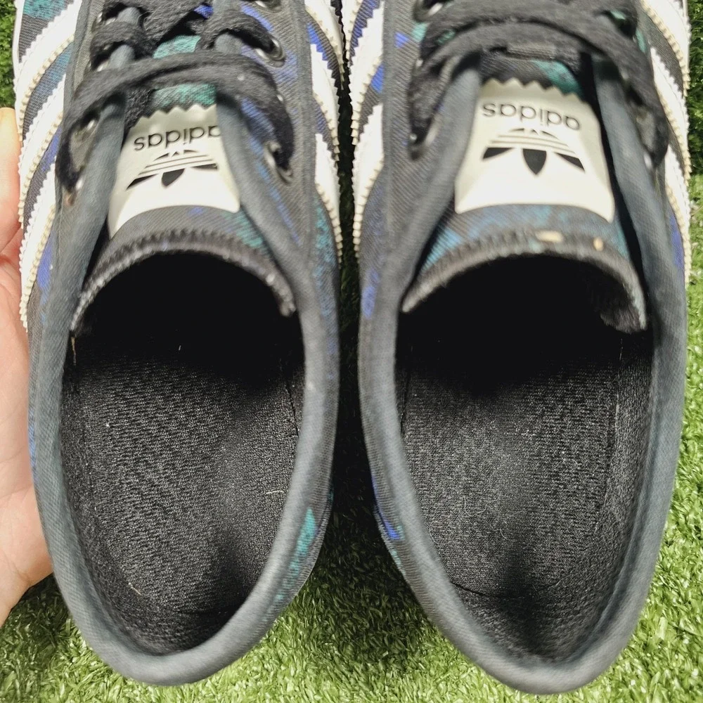 Adidas Adi Ease Black Blue Teal Athletic Casual Skateboard Sneakers Mens Size 8